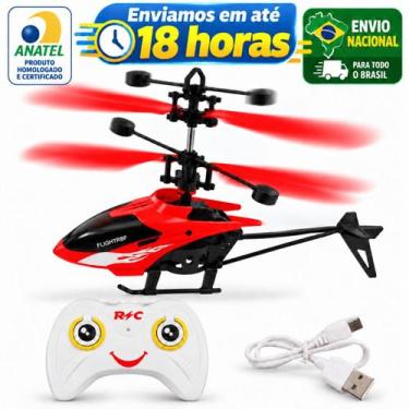 Imagem de Helicóptero RC MW Controle Remoto Sensor Brinquedo Drone Infantil Voa 