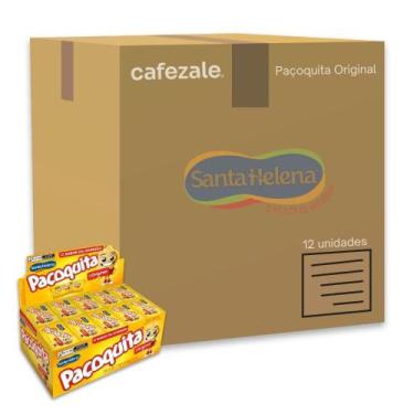 Imagem de Paçoca Quadrada Paçoquita Santa Helena Kit 12 Caixas 1kg, Santa Helena