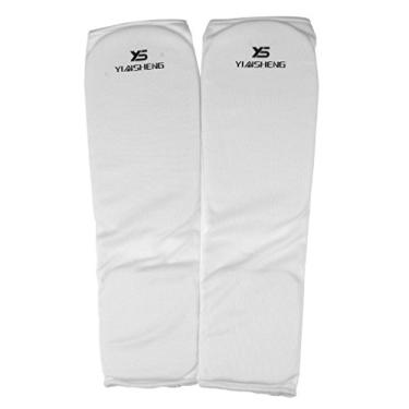 Imagem de LEIPUPA 1 par de protetores acolchoados para canela e canela MMA para kickboxing boxe Muay Thai – Masculino e Feminino – Escolha cores e tamanhos, Branco, Medium
