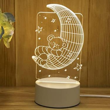 Imagem de Luminária LED 3dD decorativa (Ursinho dorminhoco)