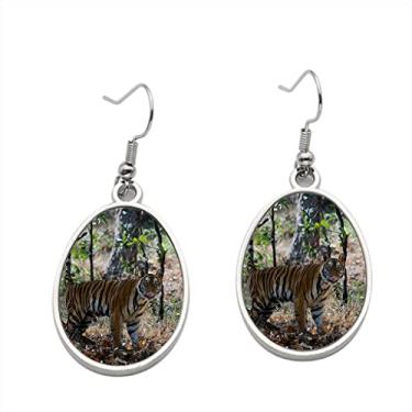 Imagem de Brinco de tigre de Bengala – Brincos pendurados para meninas – Presente de festa de aniversário dos namorados