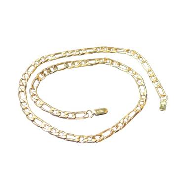 Imagem de Corrente Grumet Grossa Masculina 3x1 Banhada a Ouro 18k 8mm