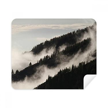 Imagem de Pano de limpeza de tela Fog Forest Mist Sky Clouds Mountain 2 peças de tecido de camurça