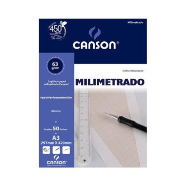 Imagem de Bloco Canson A3 50 Folhas Milimetrado