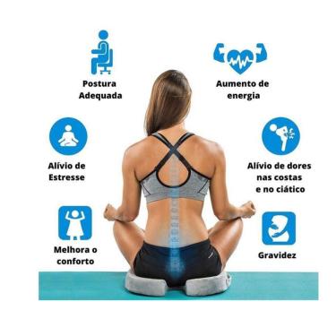 Imagem de Almofada Anatômica Protetor De Cóccix Capa C/ Ziper Supemedy