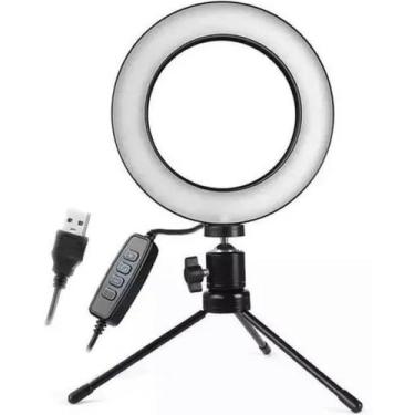 Imagem de Ring Light Iluminador Selfie Makeup + Tripé De Mesa Luz Led - Ring Fil