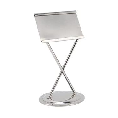 Imagem de Suporte de cartão de visita para mesa organizador de cartões de visita suporte de cartão de visita para reuniões em casa escritório (cor de aço inoxidável)