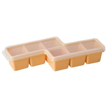 Imagem de Bandeja de cubo de gelo criativa bandeja de cubo de gelo de plástico 6 grade molde de cubo de gelo ferramenta de congelador de suco DIY cozinha em casa molde de creme de sobremesa adequado para bar família festa molde de cubo de gelo (cor: amarelo)