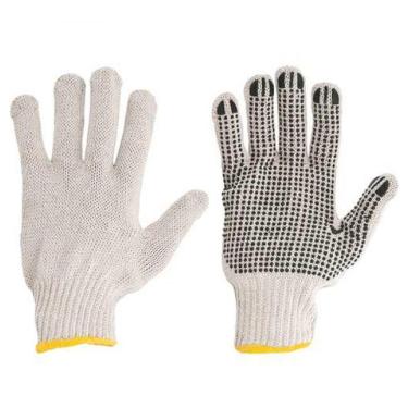 Imagem de Luva Malha Uso Geral 3 Fios Pigmentada Branca Vonder