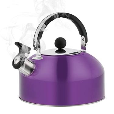 Imagem de chá chaleira, apito 1,8 l chaleiras chá fogão durável aço inoxidável garrafa acampamento pote leve bule ergonômico