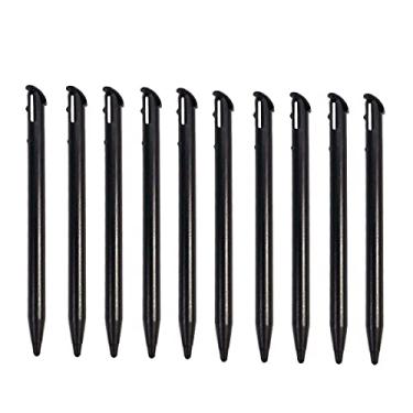 Imagem de FainWan Pacote com 10 canetas Stylus para o novo 3DS XL 2015 Nin-tendo Slot Substituição Caneta Plástico Touch Screen Conjunto de Caneta (Preto)