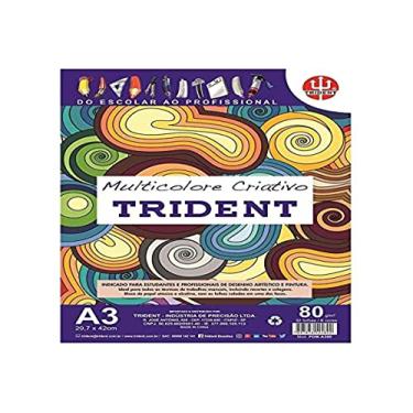 Imagem de Papel Criativo 80 g/m² A3, Multicor, 42 x 29.7 cm, 32 Folhas, Trident