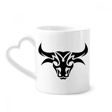 Imagem de Caneca com símbolo do zodíaco Constelação Touro Caneca de café cerâmica copo de coração de vidro