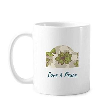 Imagem de Caneca de cerâmica com flores verdes marrom para pintura em cerâmica para café e porcelana