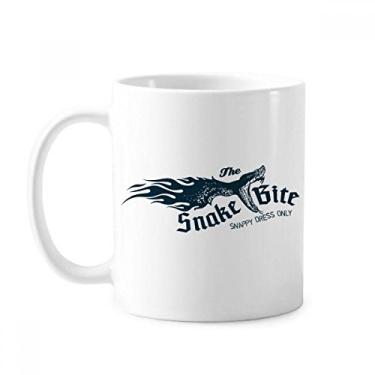 Imagem de Caneca Animal Illustrarion Bite Padrão de Cobra Cerâmica Café Porcelana Utensílios de Mesa