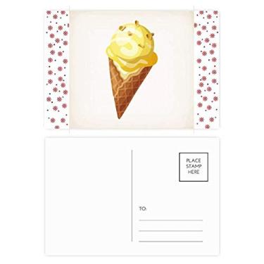 Imagem de Cartão postal com estampa de sorvete doce de amendoim amarelo flor de Natal celebração cartão postal de bênção
