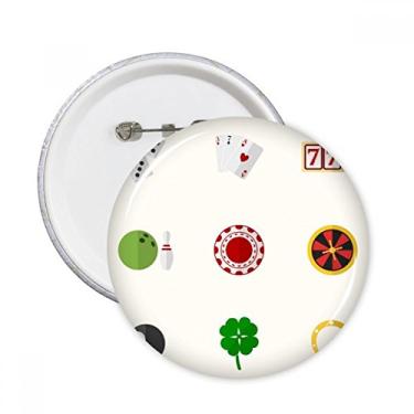 Imagem de Ilustração de pequeno elemento de cassino pinos redondos emblema botão decoração acessório 5 peças