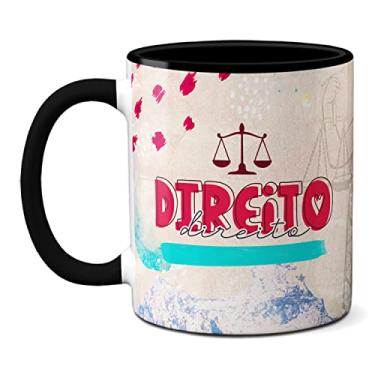 Imagem de Caneca Direito Advocacia Se Vai Fazer Então Faz Direito (Preta)