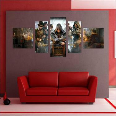 Imagem de Quadro Decorativo Games Jogos Assassin's Creed Salas Quartos 5 Peças T