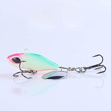 Imagem de Pesca Tailspin Micro Spinnerbait Bass Trout Deracou Spinner Vib Vibratório Cauda Giratória Lâmina Rotativa (53 mm, 07)