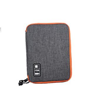 Imagem de Bolsa organizadora de cabos Cicilin para viagem com organizador eletrônico, bolsa para tablet, Grey (double small), One_Size