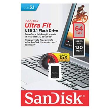 Imagem de Mini Pen Drive Sandisk Ultra Fit Usb 3.1 130mbs 64GB Lacrado