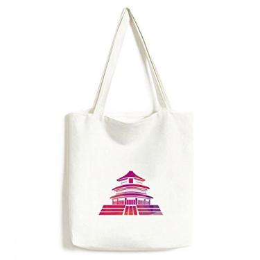 Imagem de China Red Temple Of Heaven Patriotismo sacola de lona sacola de compras bolsa casual