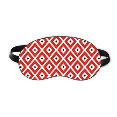 Imagem de Geometria Red Black Pattern Japan Sleep Eye Shield Soft Night Vlindfold Shade Cover