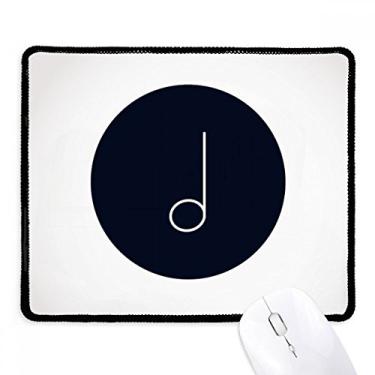 Imagem de Mouse pad preto branco Music Mim Notes preto borda costurada tapete antiderrapante jogo