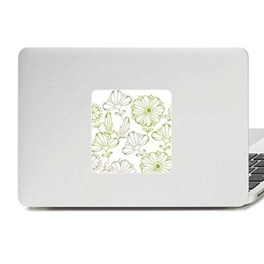 Imagem de Adesivo de vinil para laptop com desenho de grama e flores frescas para decoração de PC
