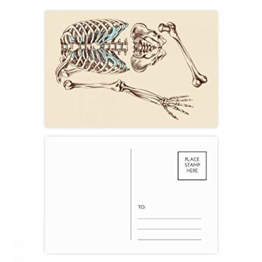 Imagem de Cartão postal de esqueleto humano, conjunto de cartões postais de aniversário para enviar cartões de agradecimento