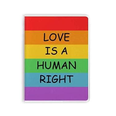 Imagem de Gay LGBT Bandeira de arco-íris lésbica Caderno Capa de Goma Diário Capa Macia Diário