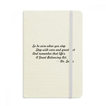 Imagem de Caderno Care And Tact Give You Balance Life citações capa dura diário clássico A5