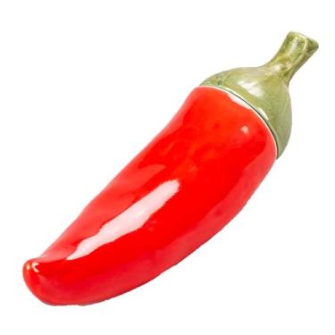 Imagem de Recipientes criativos de cerâmica para chá em forma de pimenta, pote lacrado, temperos, latas de doces e ornamentos