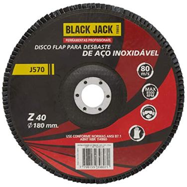 Imagem de BLACK JACK Disco Flap Para Desbaste De Aço Inox 180 Mm Z40 Black Jack J570