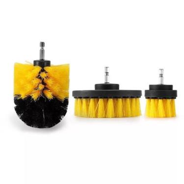 Imagem de Kit Escova Top Limpeza Pesada Para Furadeira 3Pçs - Angry Bee