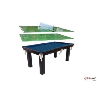 Mesa Multiuso Sinuca Ping Pong e Futebol de Botão Klopf - 4 em 1 - Preços  com até 6% de desconto