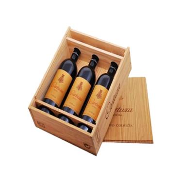 Imagem de Caixa de Madeira com 3 Cartuxa Colheita Tinto