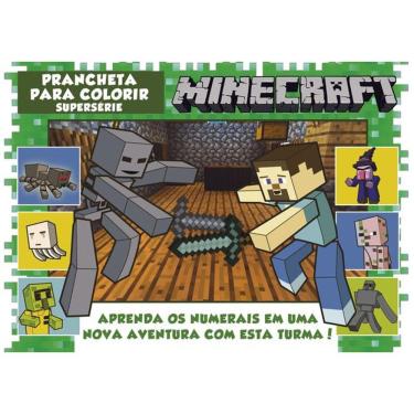 Imagem de Minecraft Aprenda os Numerais Pranchet para Colorir