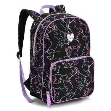 Imagem de Mochila Costas Feminina Faculdade Trabalho Juvenil Estampada Escolar Just Denlex-Feminino