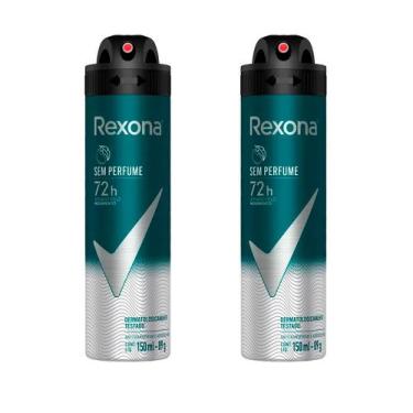 Imagem de Kit 2 Und Desodorante Aerosol Rexona Masculino 48H Sem Perfume 90G