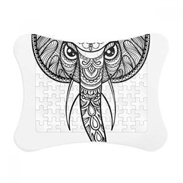 Imagem de Pintura Elephant Friend Company Moldura de quebra-cabeça Decoração de imagem Enfeite de jogo de quebra-cabeça