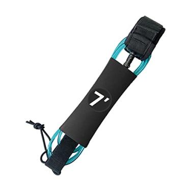 Imagem de Tachiuwa de prancha de, alça elástica de tornozelo, de, leve de TPU para surfar corda de para longboard, ao ar, Azul, 7 pés