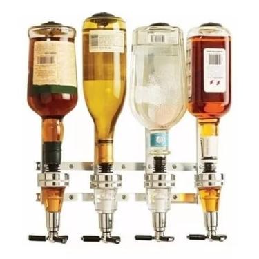 Imagem de Suporte Dispenser Dosador De Bebidas Drink Bar 4 Garrafas