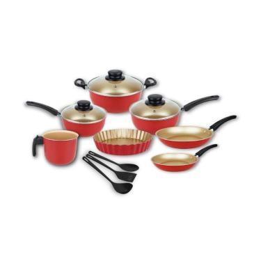 Imagem de Conjunto Jogo Panelas 10 Peças Antiaderente Teflon