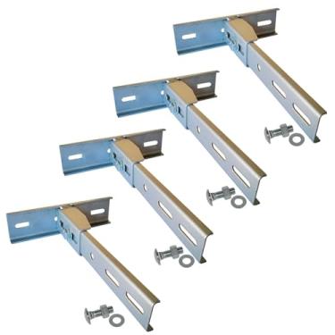 Imagem de Kit 4 Peças Suporte Fixação com Regulagem para Motor Portão Basculante