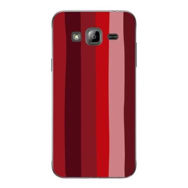 Imagem de Capa Case Capinha Samsung Galaxy  J3 Arco Iris Vermelho - Showcase