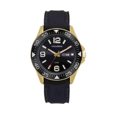 Imagem de Relógio Mondaine Preto Dourado 32624 - Analógico, Calendário