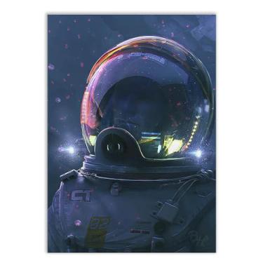 Imagem de Placa Decorativa A4 Astronauta Sc-Fi Filme Game Poster