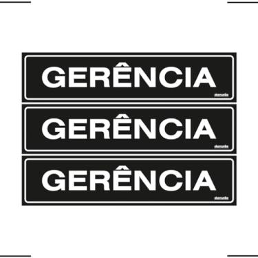 Imagem de Combo 3 Placas De Sinalização Gerência 30x7 Ekomunike - A-405 F9e